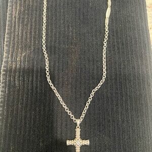 LAGOS Silver Cross Pendant Necklace